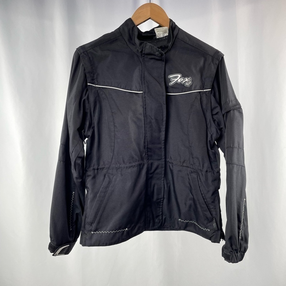 Fox Racing Dakota Full Zip Nylon Moto Jacket in Black Size Medium